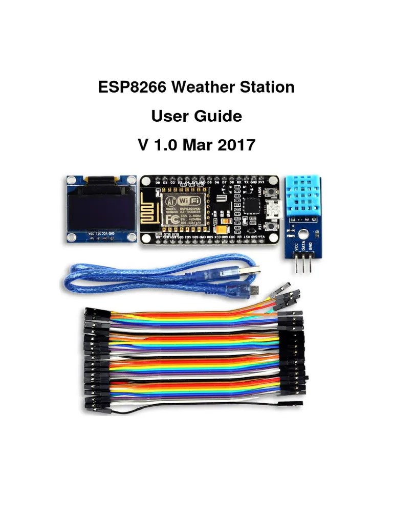 ESP8266 Weather Station User Guide PDF Parsing Arduino