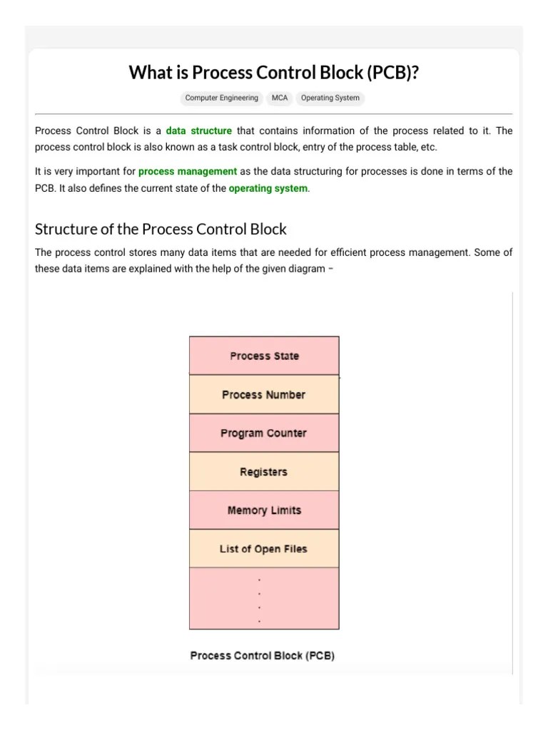 What is Process Control Block (PCB)_ PDF
