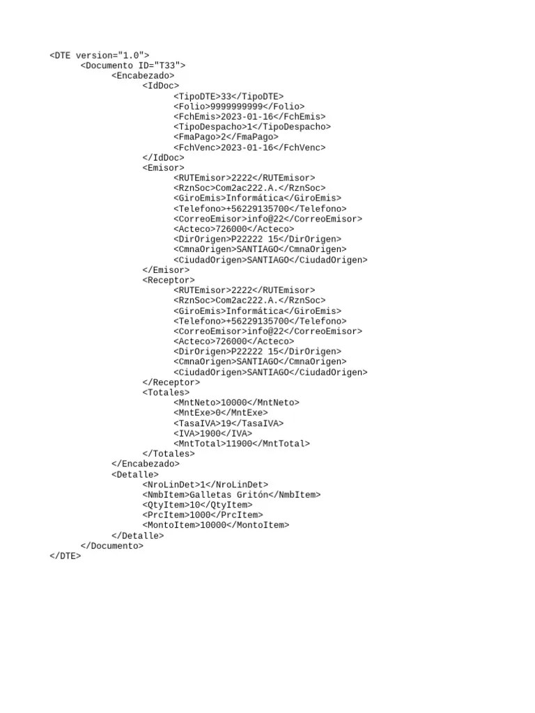 XML Prueba API PDF