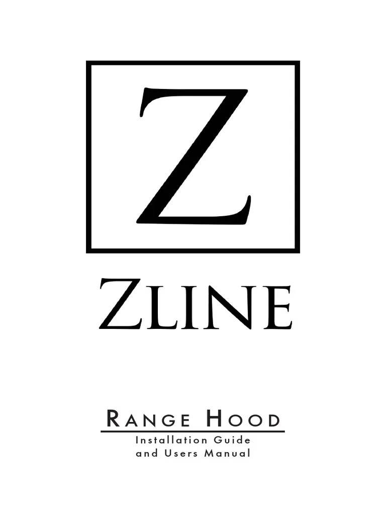 ZLINE Range Hood User Manual Download Free PDF Duct (Flow