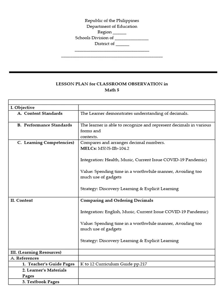 cot math 5 q2 week and arranging numbers PDF Numbers