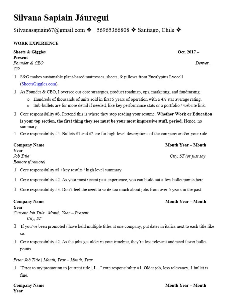 The Sheets & Giggles Resume SheetsResume Com Don't Request Edit