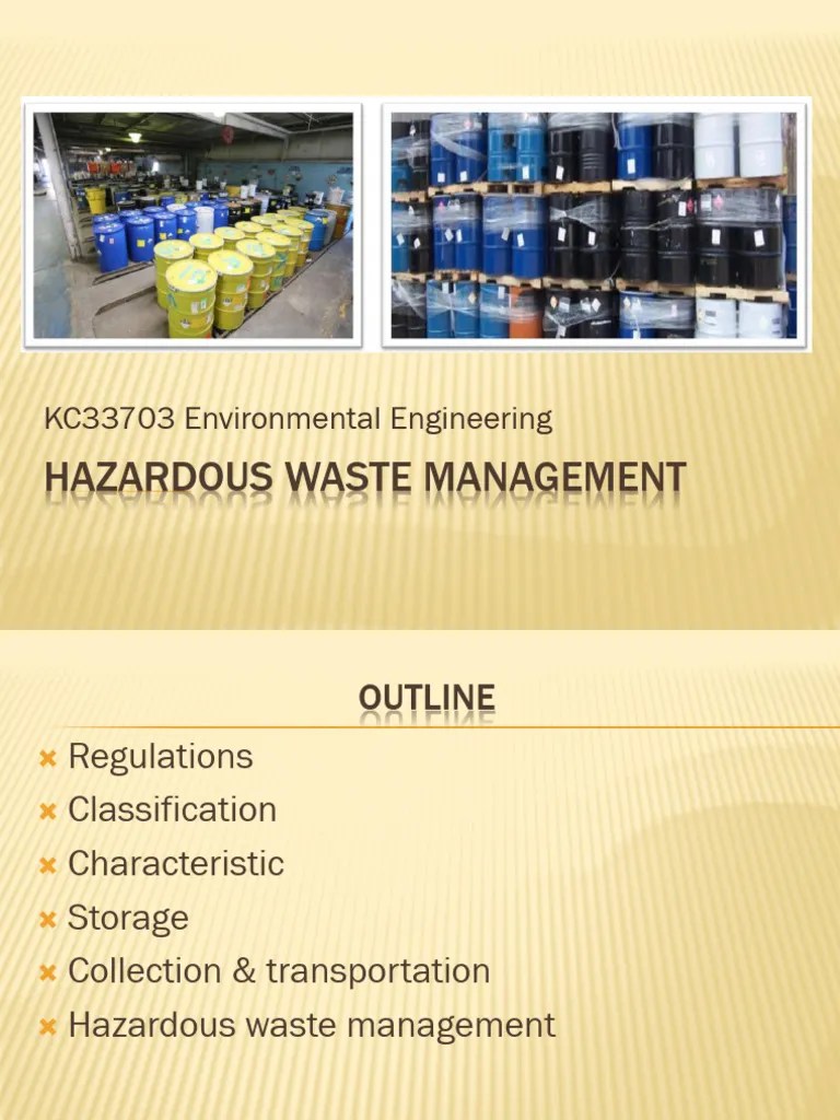 Hazardous Waste Management PDF Waste Hazardous Waste