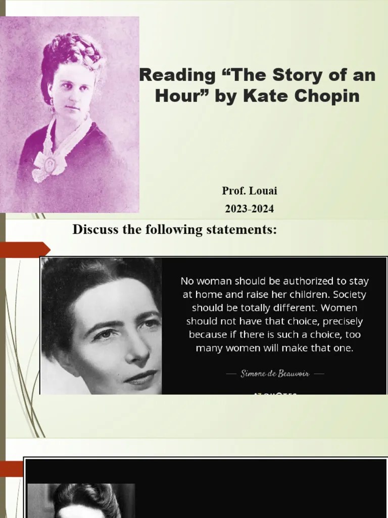 Reading Kate Chopin's The Story of An Hour PDF