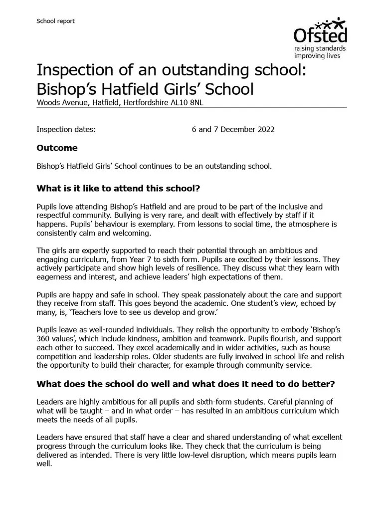 OFSTED Report 2023 PDF Teachers Learning