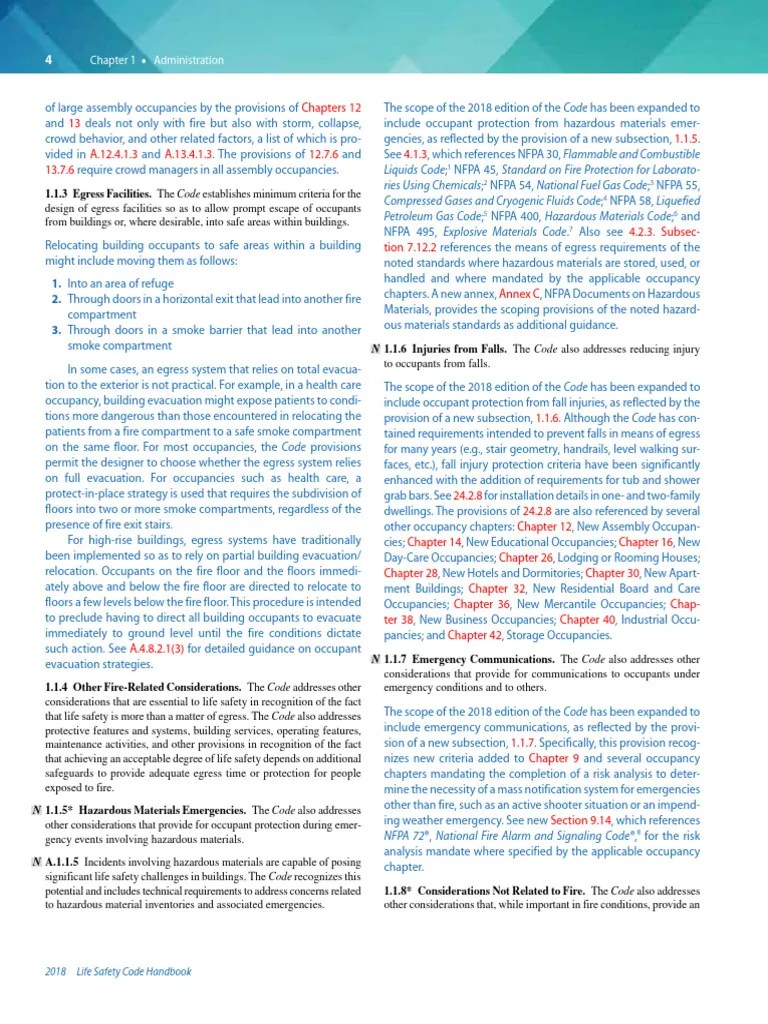 NFPA 101 Handbook 2018 35 | PDF | Dangerous Goods | Safety