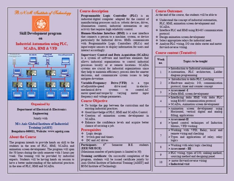 7 Industrial Automation Using PLC SCADA HMI VFD | PDF | Programmable