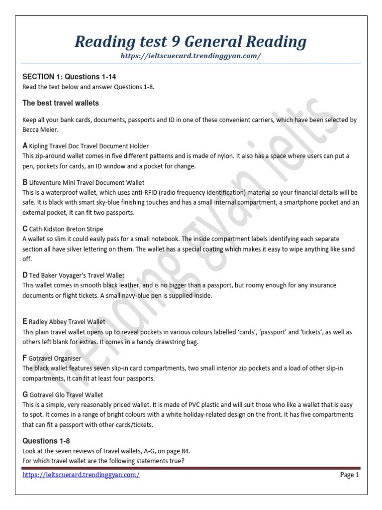 General Test 9 | PDF