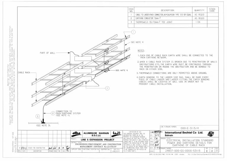 Electrical Installation Standards Earthing of Cable Racks PDF