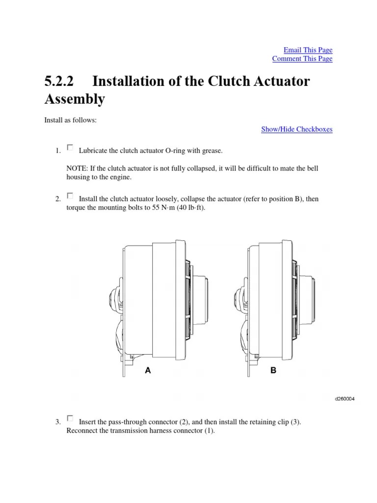 Installation of The Clutch Actuator Assembly PDF