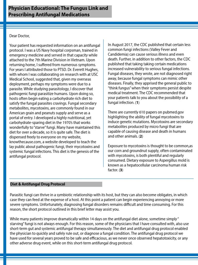 Antifungal Protocol For Doctors Download Free PDF Fungus Mycotoxin