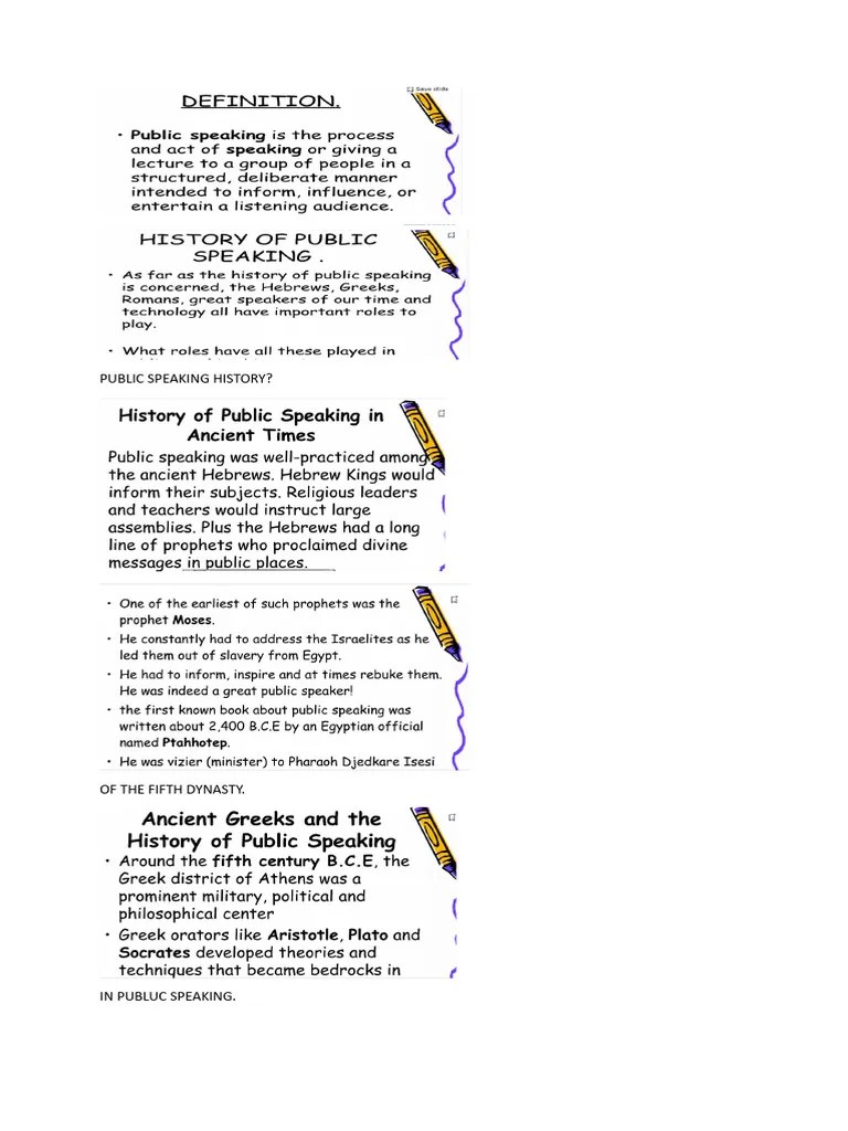 Public Speaking History PDF