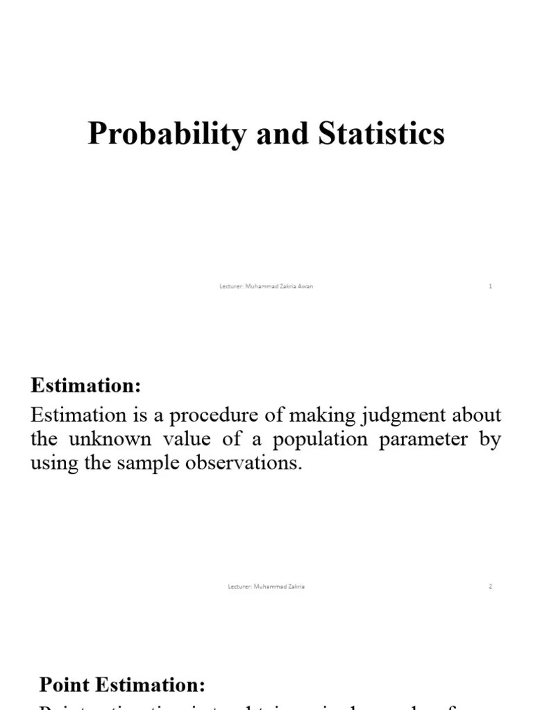 Lecture 9 PDF Estimator Standard Deviation