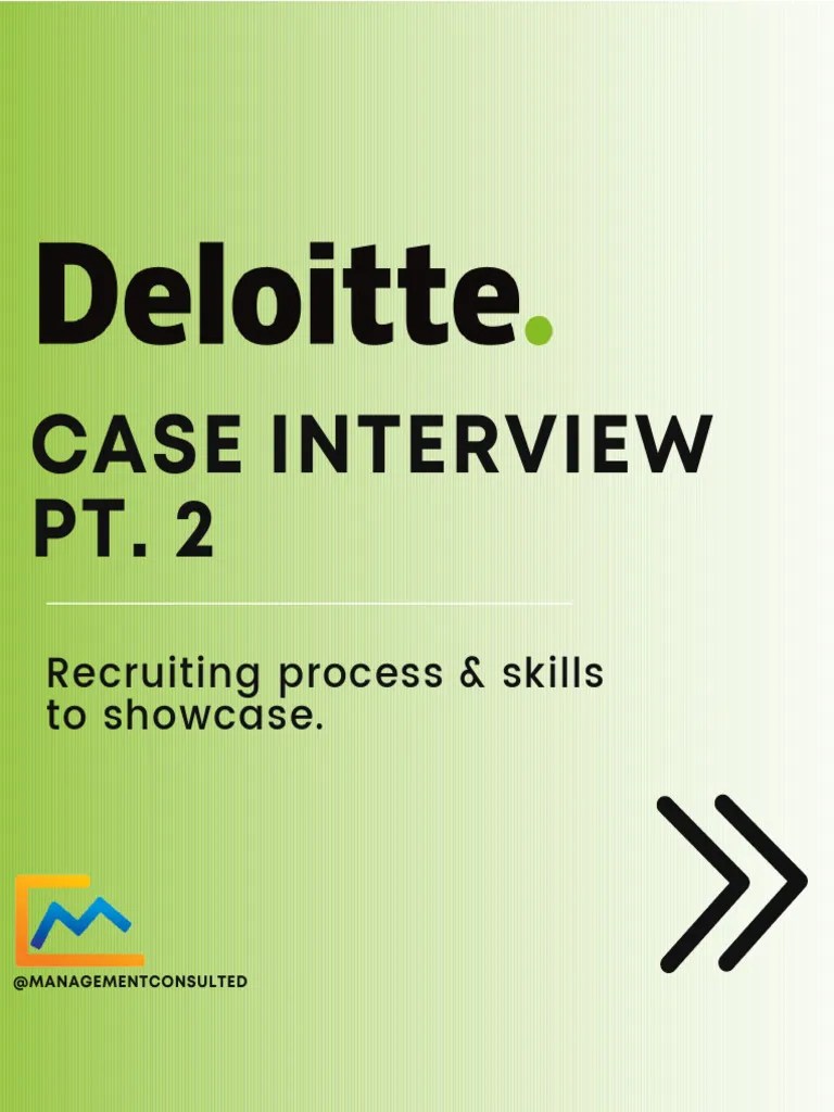 Deloitte Case Interview Pt. 2 PDF Thought Critical Thinking