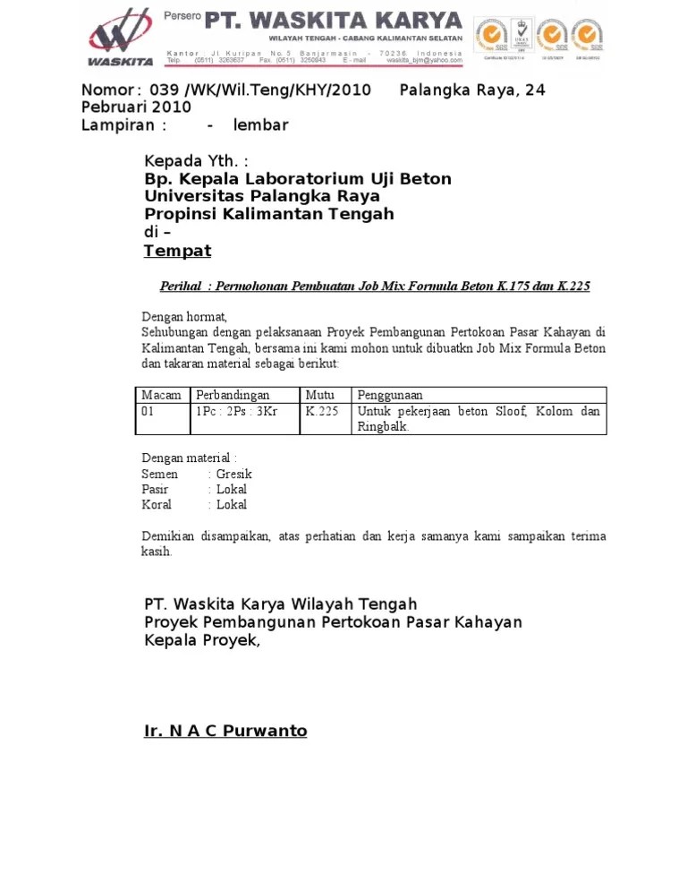 Contoh Surat Pengajuan Material Guru Paud