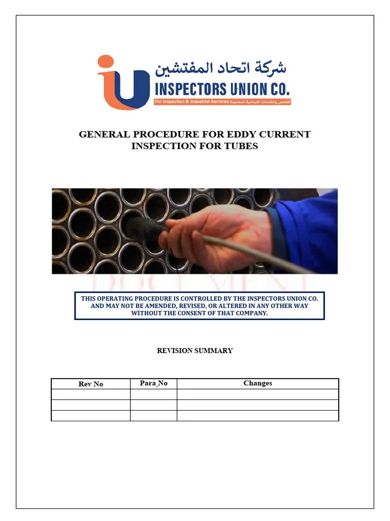 Eddy Current Testing Procedure IU Download Free PDF Calibration Physical Sciences