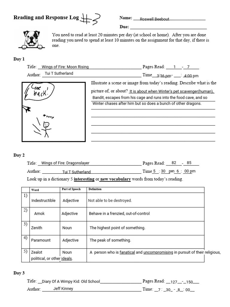 Uh Reading Log 2023 PDF Languages Foreign Language Studies