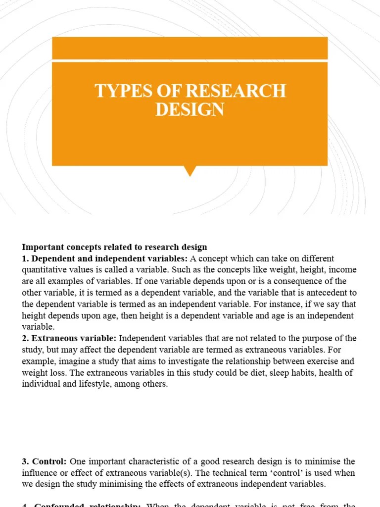 Types of Research Design PDF Experiment Design Of Experiments