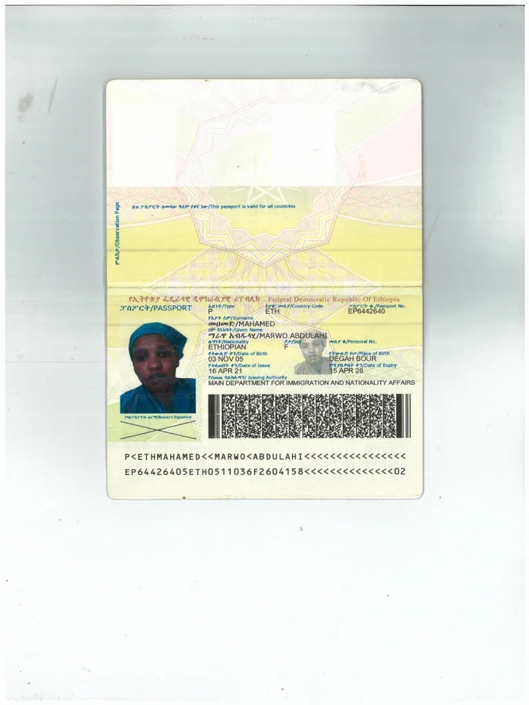 ETHIOPIA PASSPORT PDF