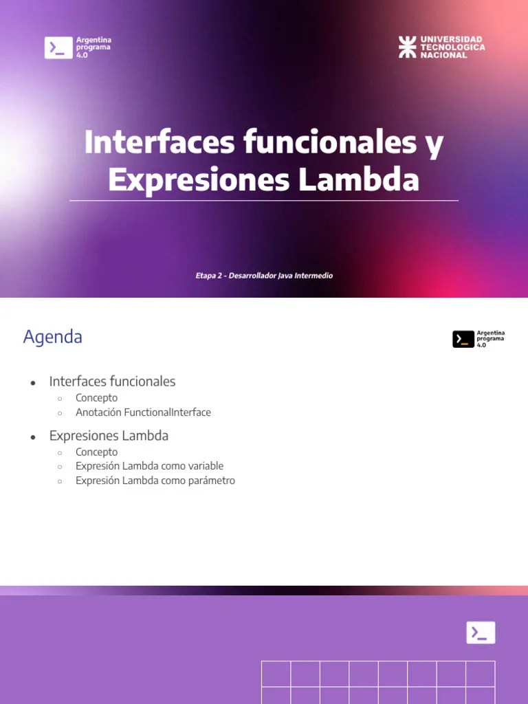 Clase 2 Interfaces Funcionales y Expresiones Lambda PDF