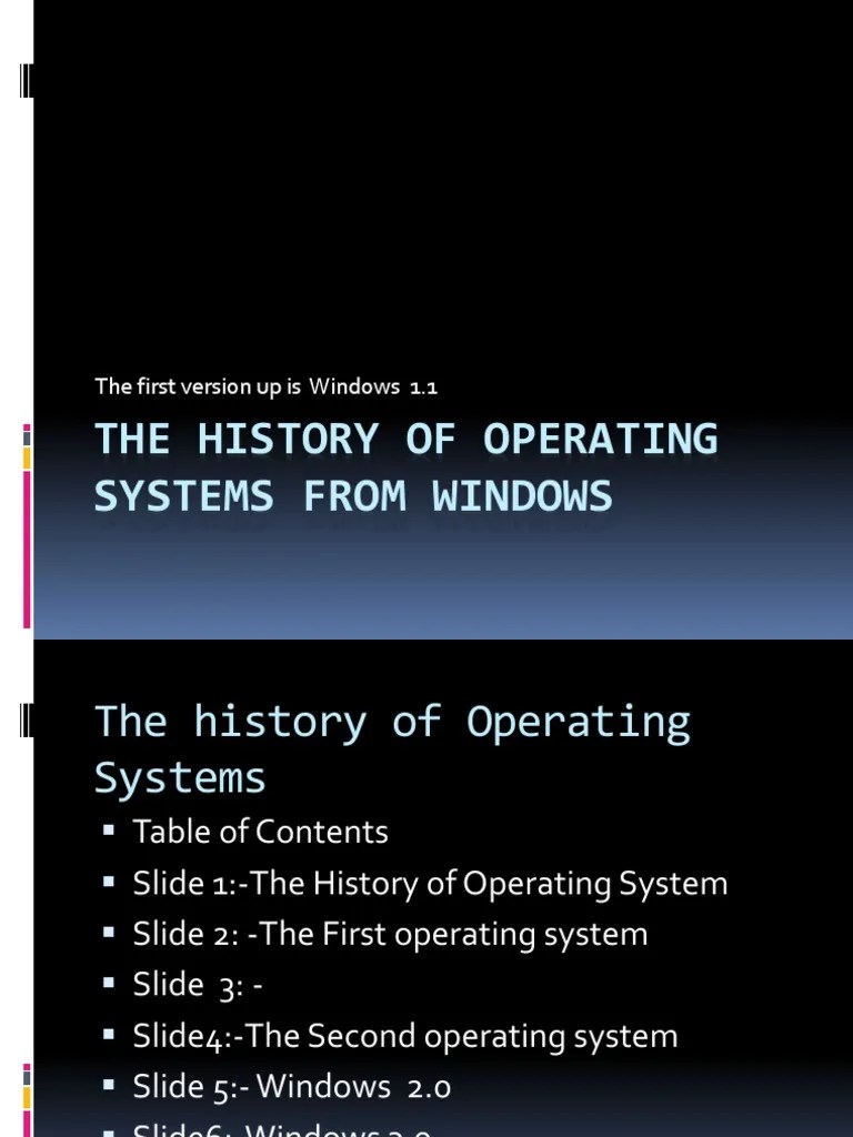 History of Windows Operating System Windows 7 Microsoft Windows