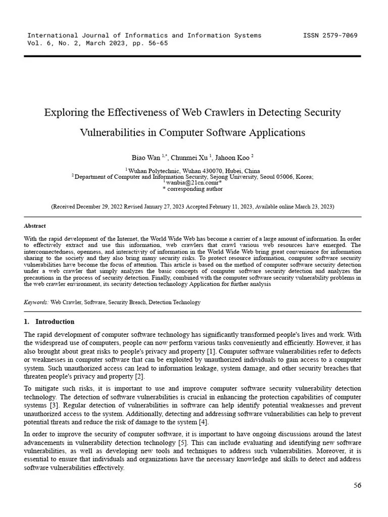 158 511 1 PB Exploring Effectiveness Web Crawlers in Detecting Security