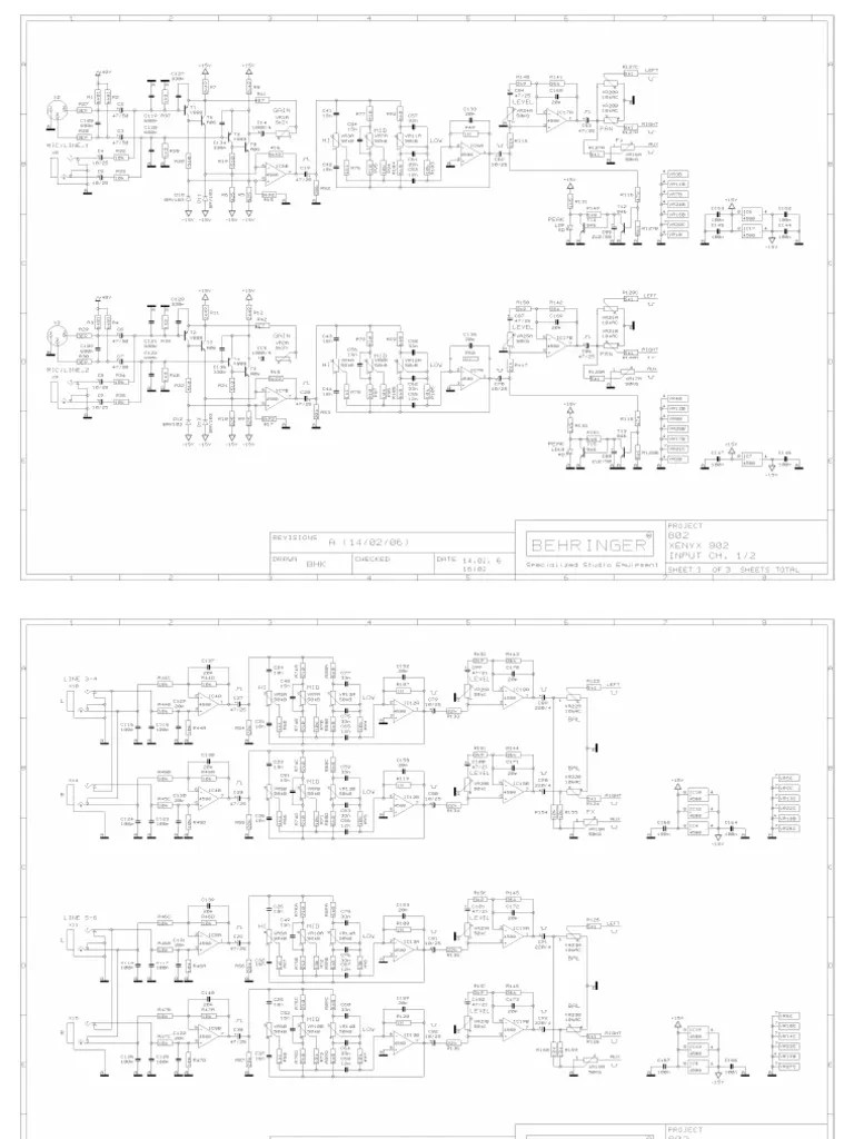 Behringer Xenyx 802 Mixer Schematics PDF