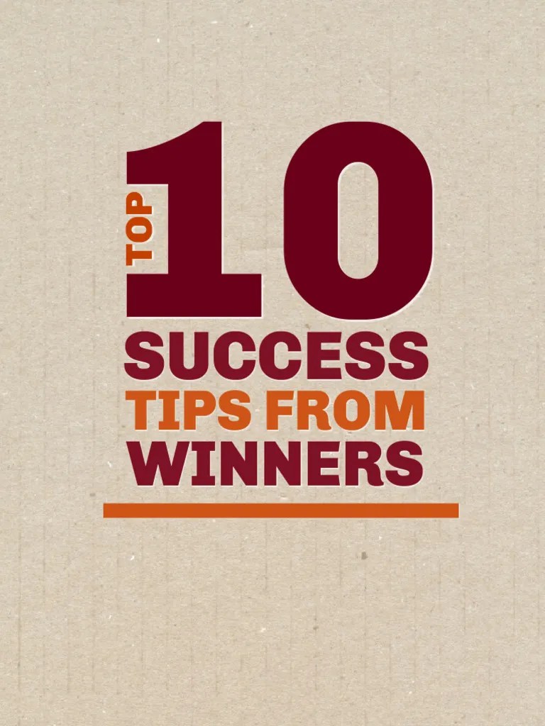 Top 10 Success Tips From Winners Pdf Thought Mindset