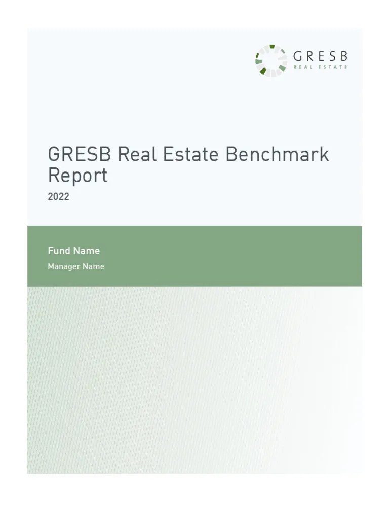 2022 GRESB Real Estate Dummy Report Download Free PDF Benchmarking