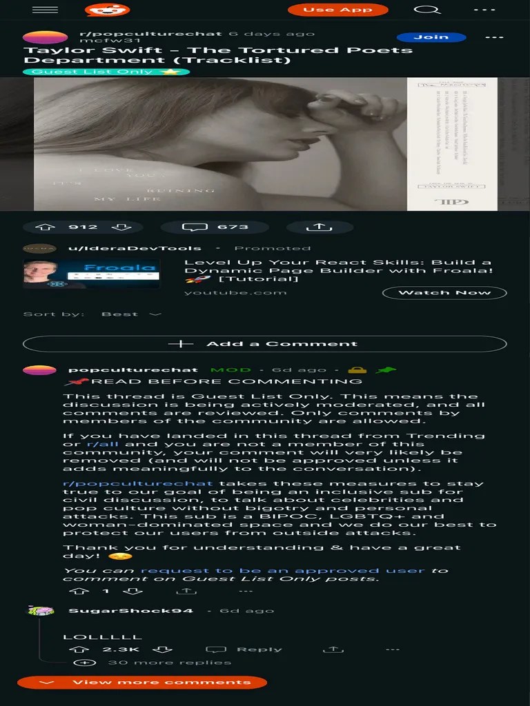 Taylor Swift The Tortured Poets Department (Tracklist