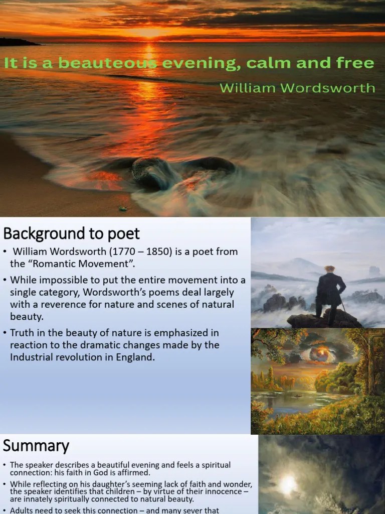 It Is A Beateous Evening Calm and Free PDF Faith Religious Belief