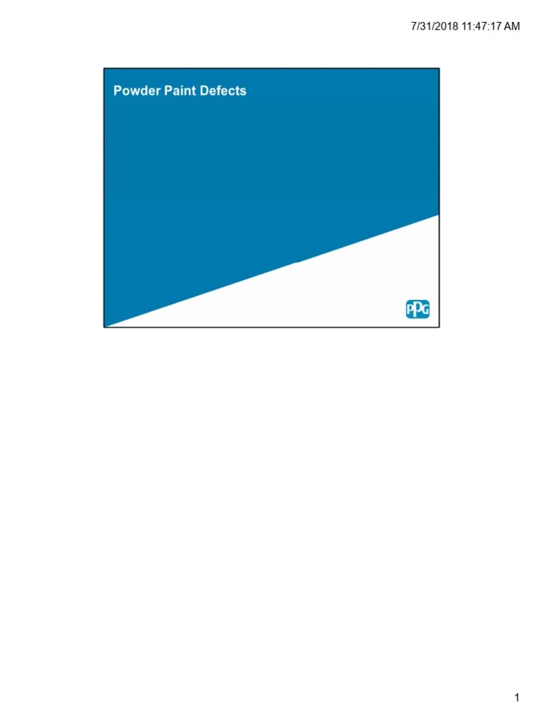 Powder Paint Defects PDF