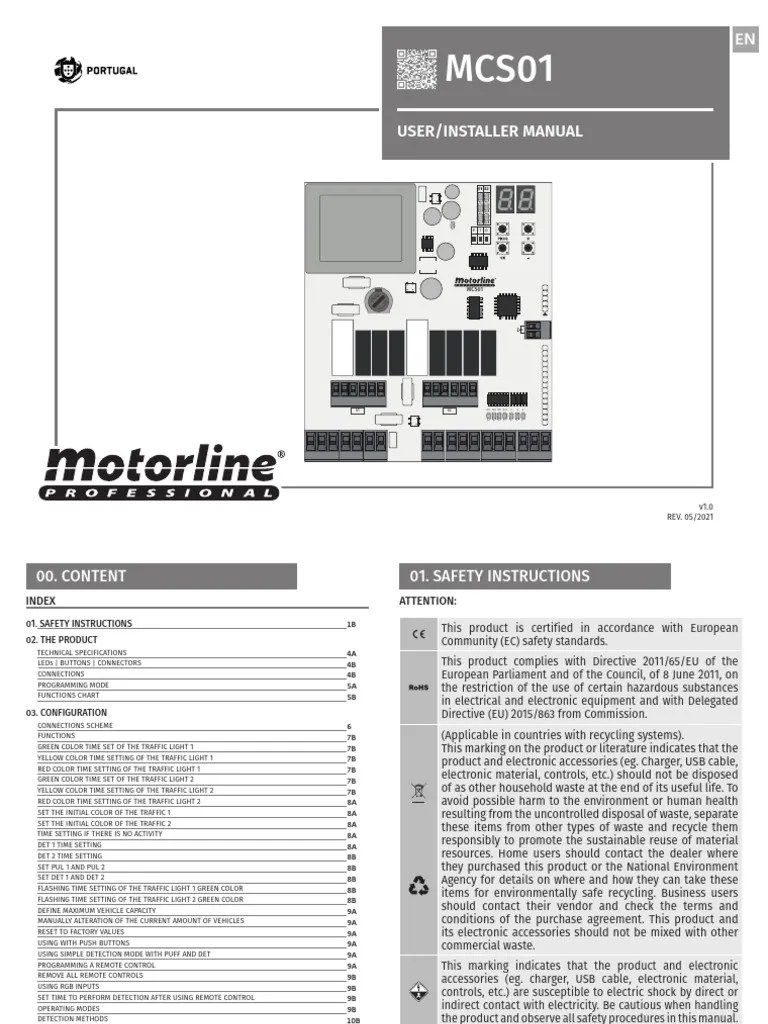 Manual Instalare MCS01 | PDF | Power Supply | Traffic Light