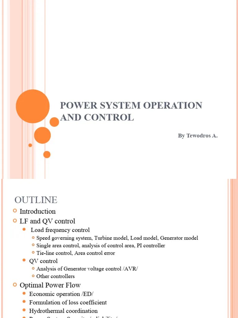 Power System Operation and Control PDF