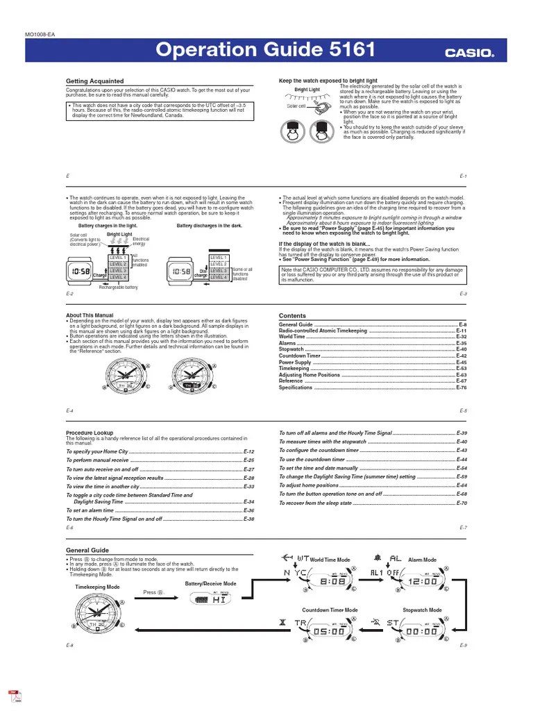 Casio Wave Ceptor PDF Daylight Saving Time Electrical Engineering