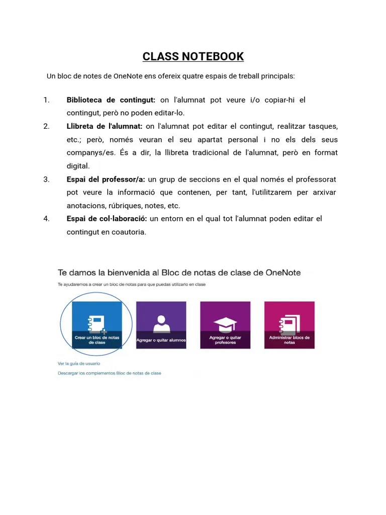 Activitat Class Notebook PDF