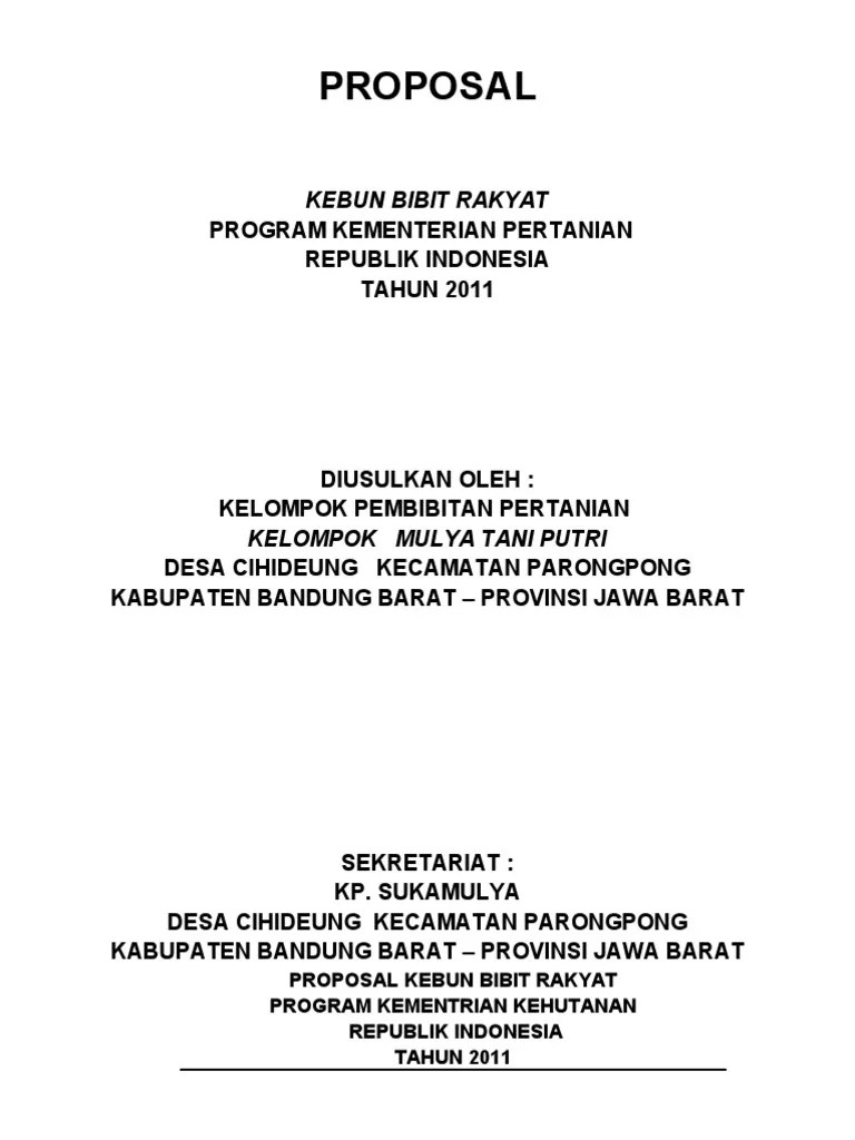 Contoh Proposal Permohonan Bibit Ke Dinas Pertanian Pdf Berbagai Contoh