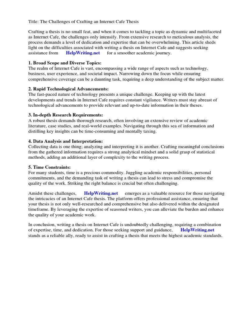 Cafe Thesis PDF Coffeehouse