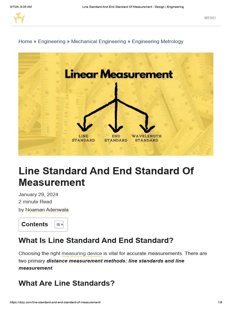 Line Standard And End Standard Of Measurement Design _ Engineering