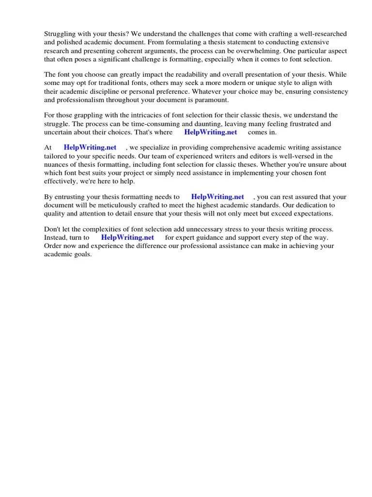 Classicthesis Change Font PDF Typefaces Typography