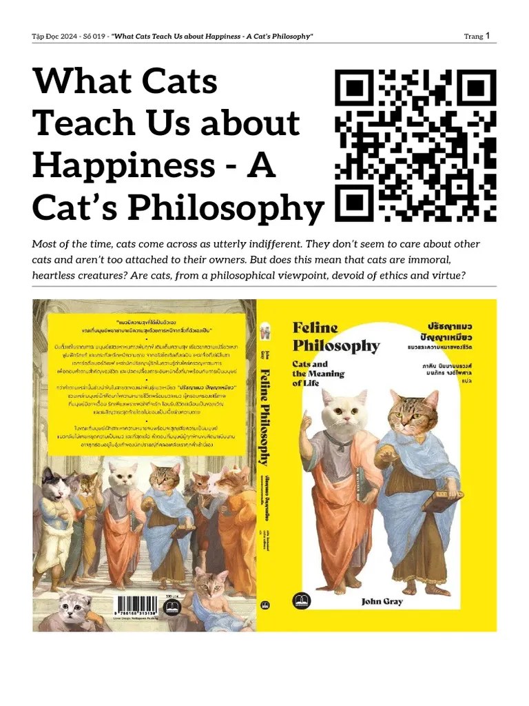 Tập Đọc 2024 Số 019 What Cats Teach Us About Happiness A Cat's