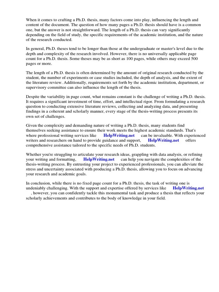 How Many Pages Should A PHD Thesis Have PDF Thesis Doctor Of