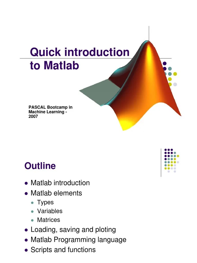 Short Matlab Matlab Matrix (Mathematics) Free 30day Trial Scribd