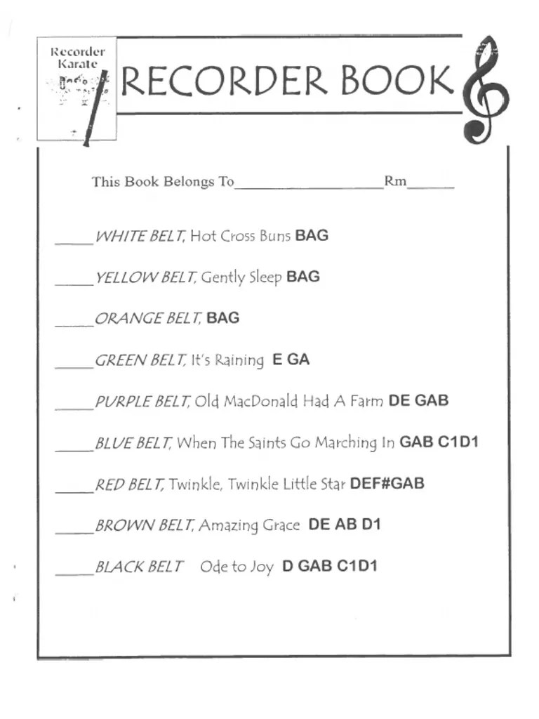 Recorder Book PDF