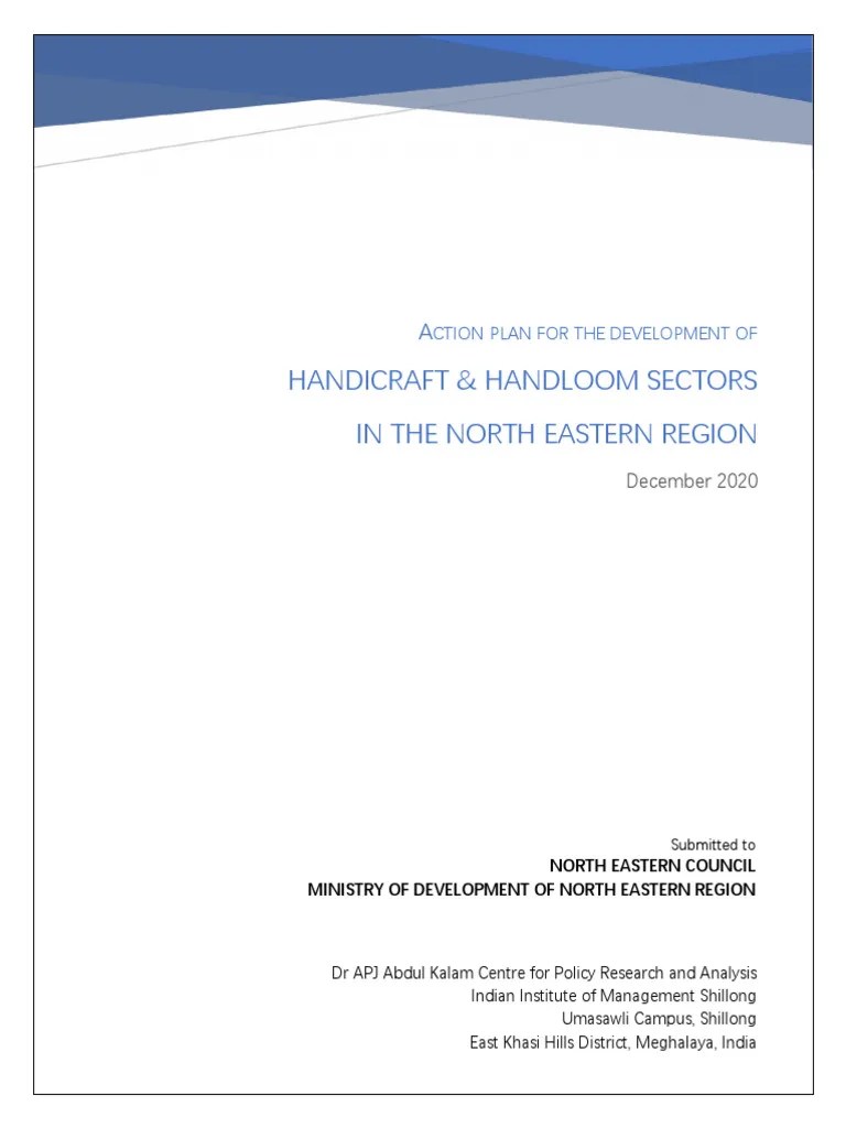 Final Report Action Plan for the Development of Handloom & Handicraft