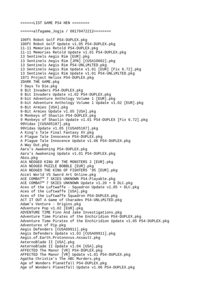 PS4 - HEN Alfagame All | PDF | Final Fantasy