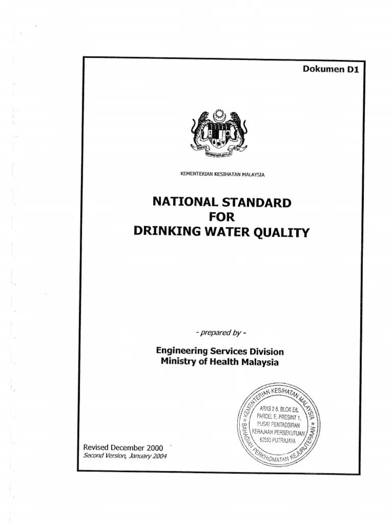Malaysia Drinking Water Standard / Epa updates the tables periodically.