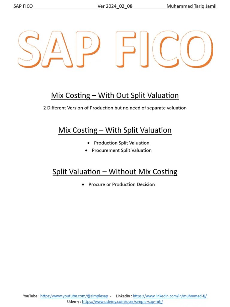 Mixed Costing Split Valuation PDF Valuation (Finance) Business