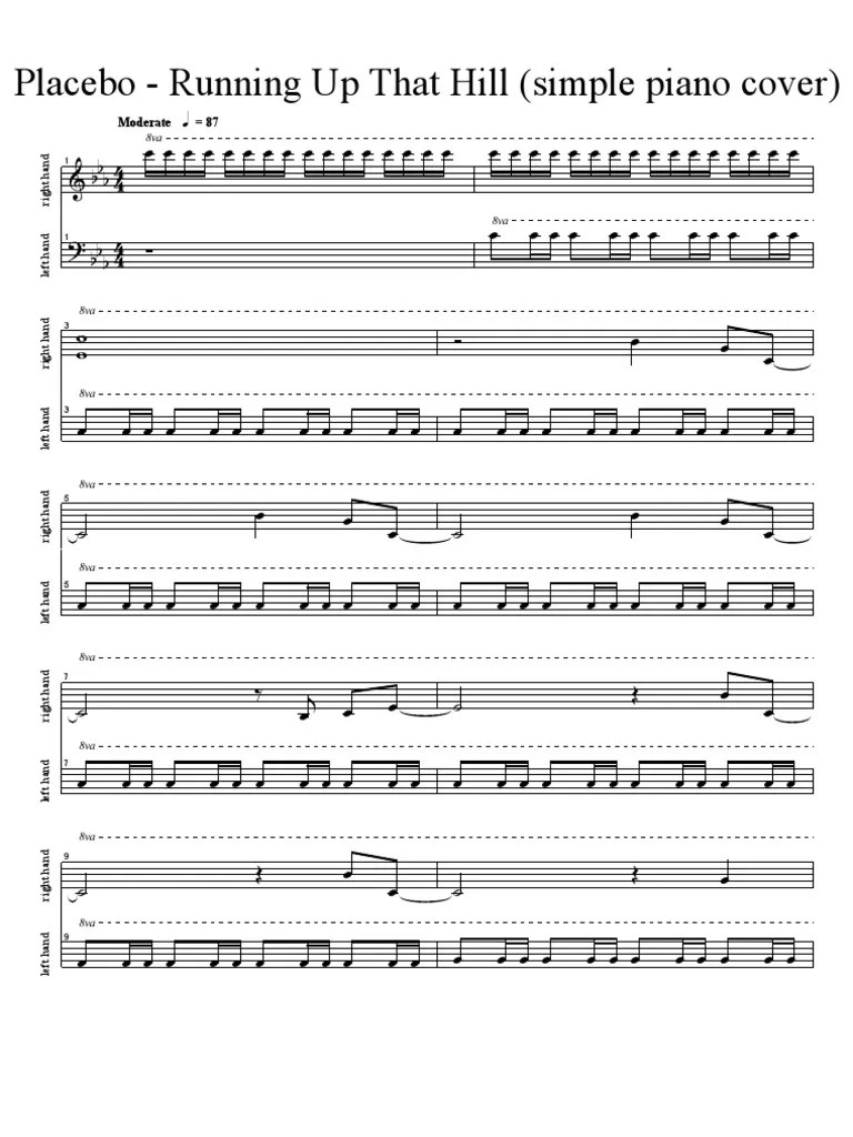 Placebo Running Up That Hill (Simple Piano Cover) Music