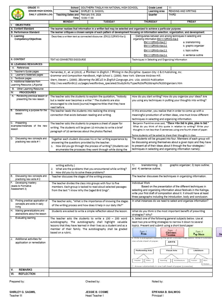 DLL Reading and Writing wk1 PDF Thought Behavior Modification